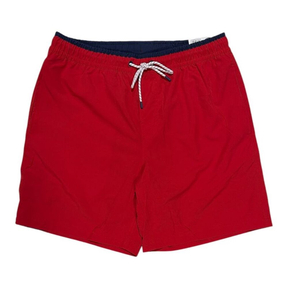 Member's Mark Mens Resort Swim Trunk, Performance Boxer Brief Liner - Red